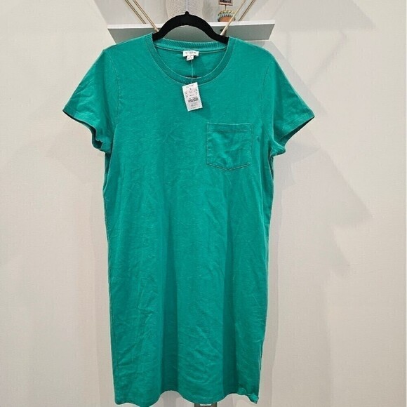 J. Crew Women's Green Short Sleeve T-Shirt Dress Size Small - Picture 5 of 8